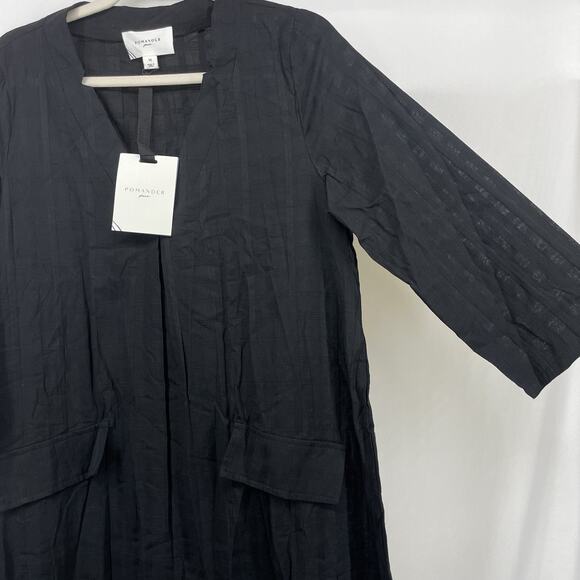 Tuckernuck Pomander Place Size XS Black Carolina Caftan Maxi Dress Cotton Midi - Picture 4 of 8